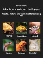 Reptile Water Food Bowl Anti-Escape Ceramic Feeder Dish for Lizard