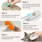 Steam Brush Cat Brush Cats Vaporizer Pet Hair Brush Remover Pets