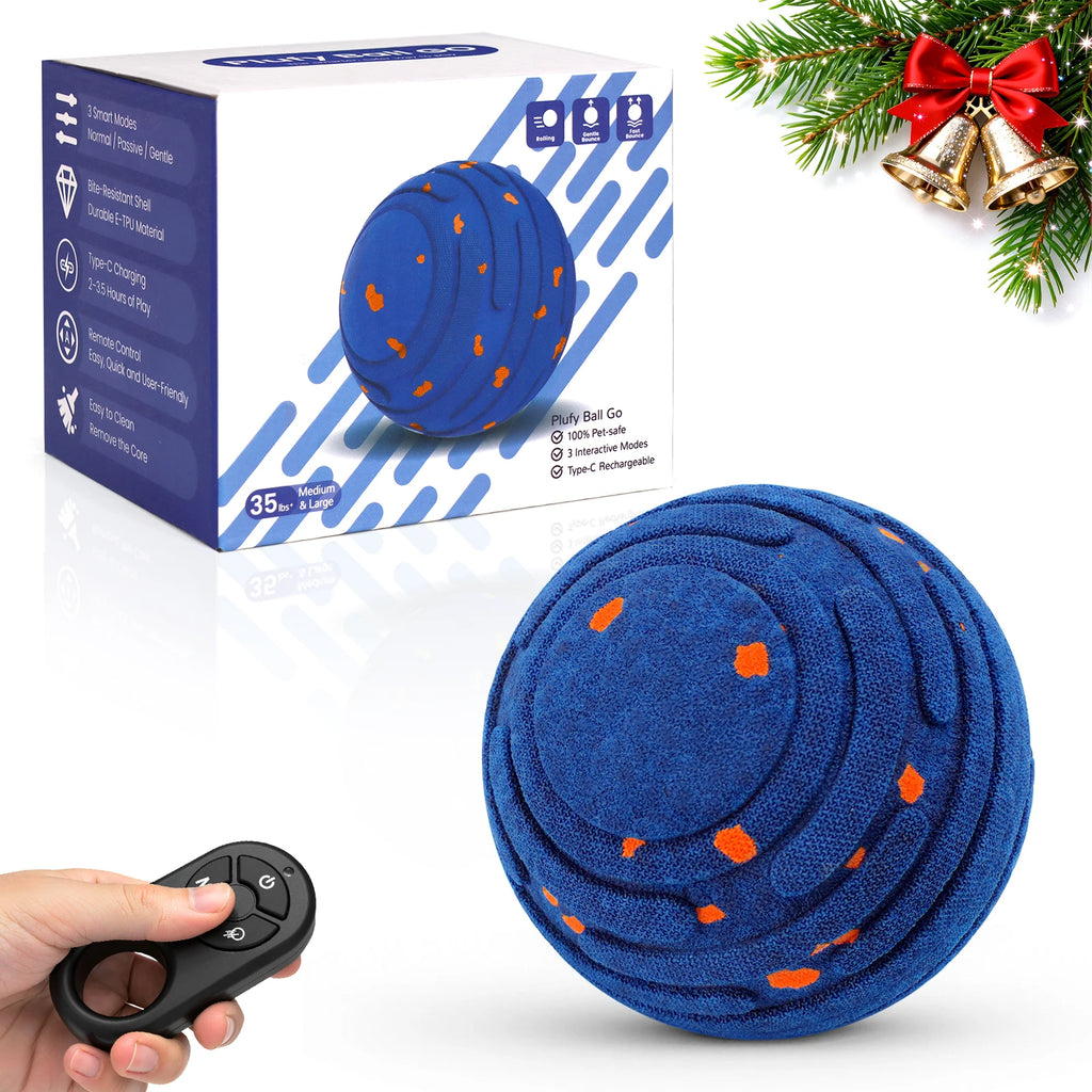 Smart Interactive Dog Toy, Indestructible E-Tpu Toy Ball For