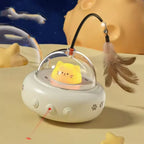 Smart Interactive Cat Toy Usb Rechargeable Rotating Feather