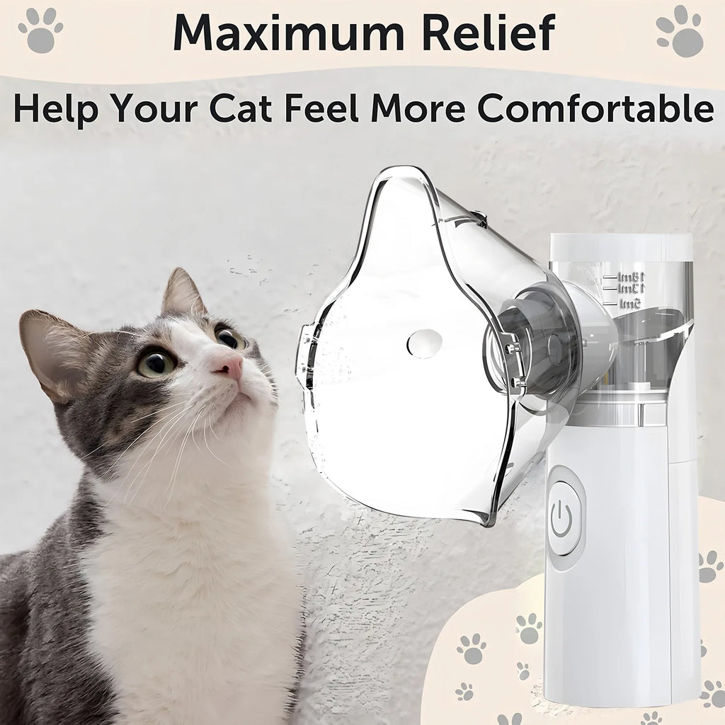Home Use Pet Nebulizer for Cats & Dogs - Easy-to-Use Electronic Animal Nebulizer for Respiratory Relief & Pet Health