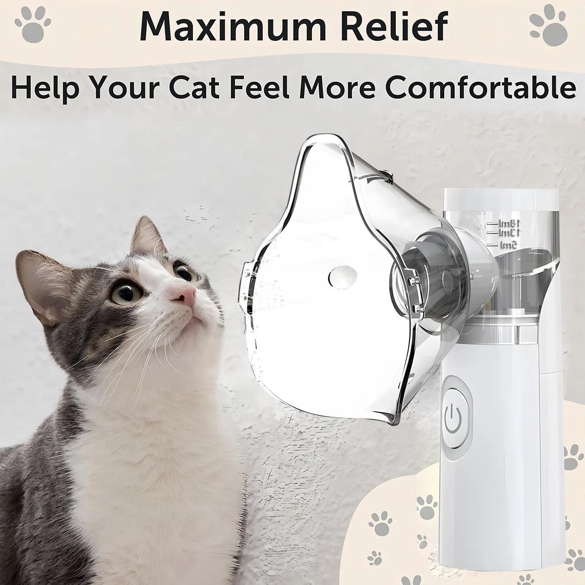 Home Use Pet Nebulizer for Cats & Dogs - Easy-to-Use Electronic Animal Nebulizer for Respiratory Relief & Pet Health