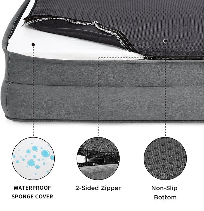Extra Large Orthopedic Dog Bed Washable Sofa Bed, Support Foam Pet