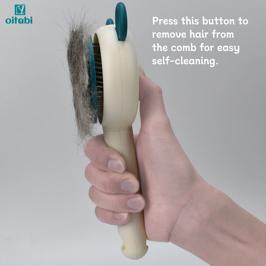 Oitabi Self Cleaning Slicker Brush - Skin Friendly Deshedding