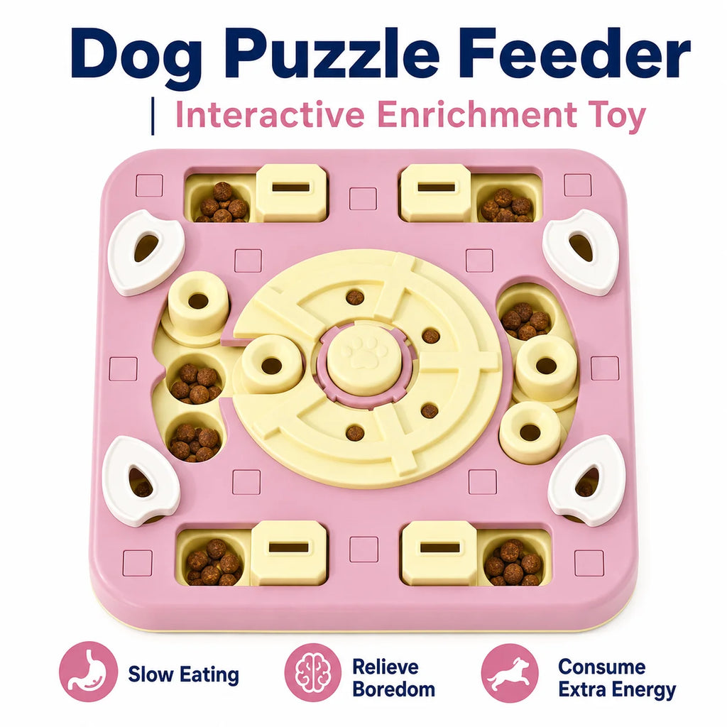 Dog PUzzle Feeder Interactivetreatdispensing Slow Feeder Bowl, Iq