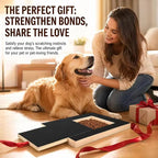 Wooden Dog Cat Nail Scratch Board with Built in Treat Box PUll Out