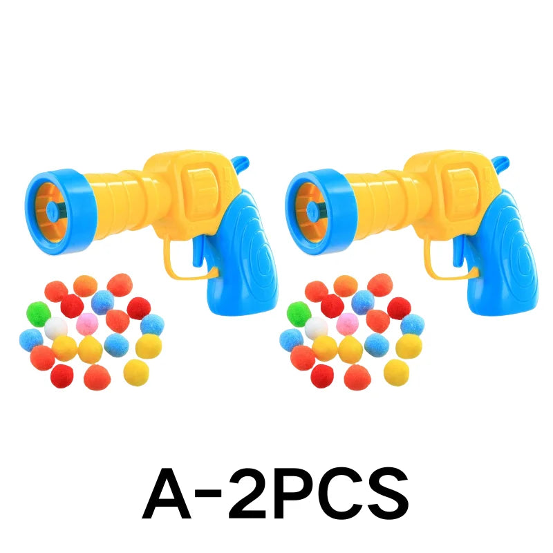 Cat Plush Ball Shooting Mini Pompoms Launcher Games