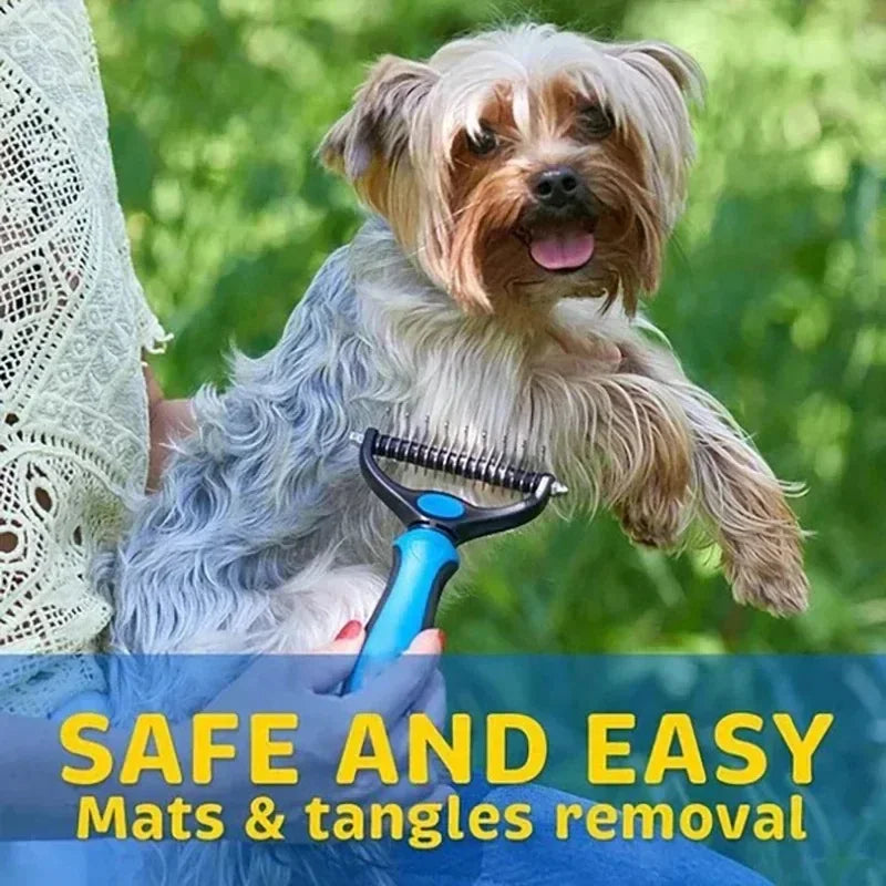 Pet Deshedding Brush Cat Comb Self Cleaning Hair Remover Grooming