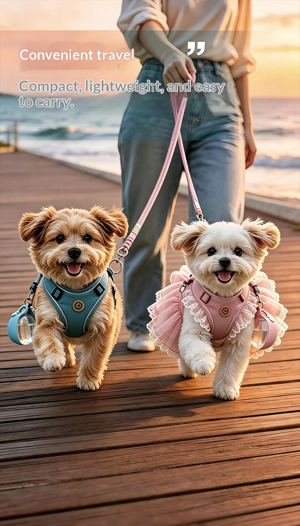 2-In-1 Portable Dog Water Bottle Foldable Silicone Dog Bowl