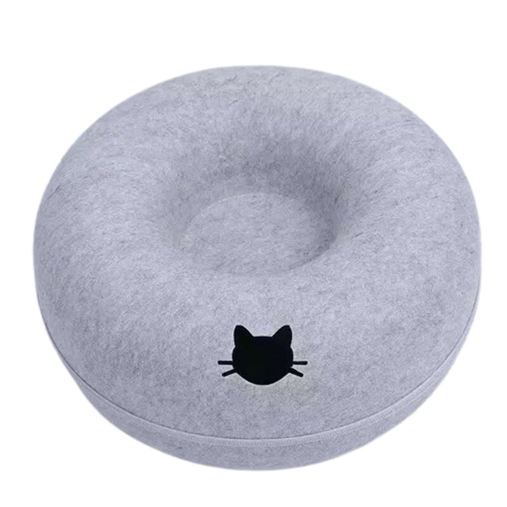 Felt Donut Bed for Cats House with Breather Hole Dog Bed