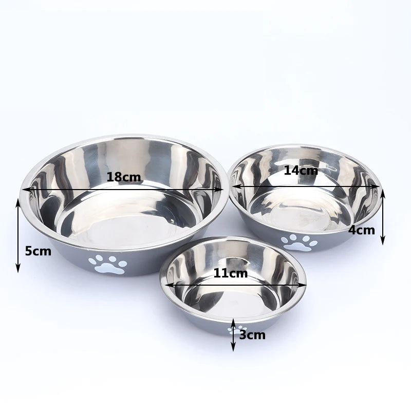 Large Capacity Stainless Steel Dog Bowl Anti-Slip Anti-Rust Dog
