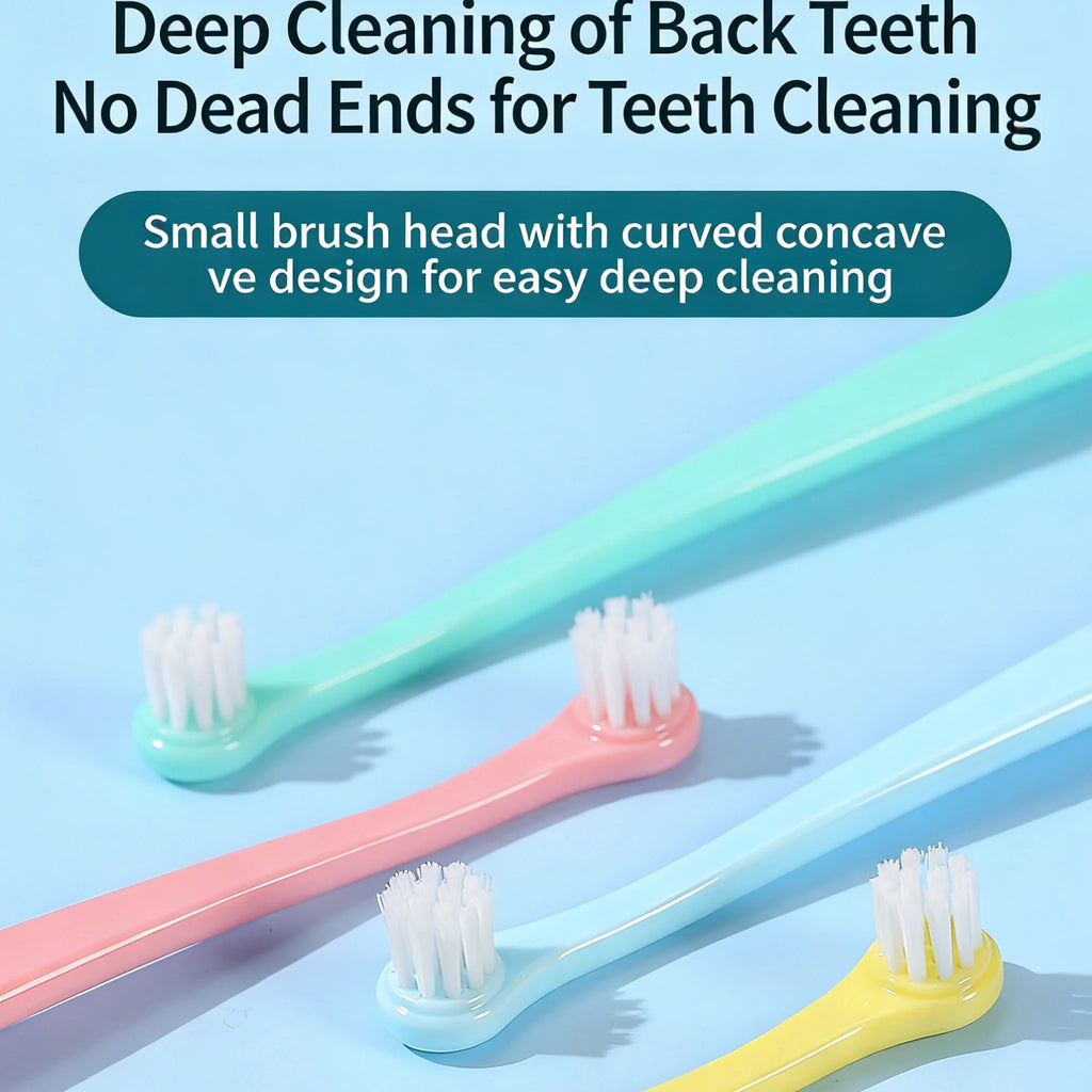 3 Pcs Pet Toothbrush Soft-bristled Toothbrush Designed For Easy Cleaning Teeth Of Cats & Dogs Suitable Small To Large Dogs, Cats