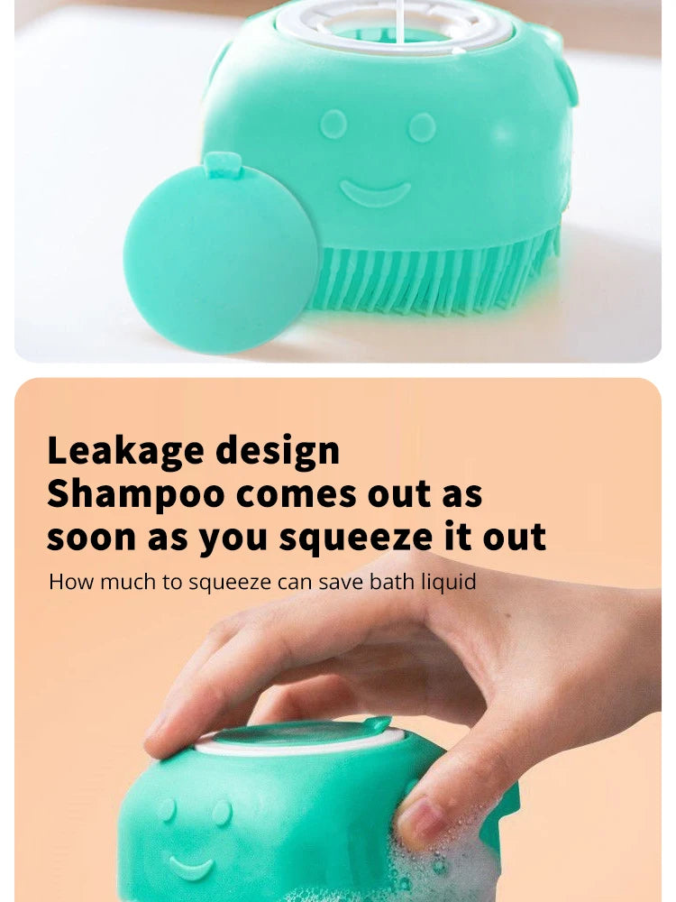 Pet Bathing Brush Soft Silicone Massager Shower Gel Bathing Brush