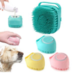 Silicone Dog Bath Massage Gloves Brush Pet Cat Bathroom Cleaning