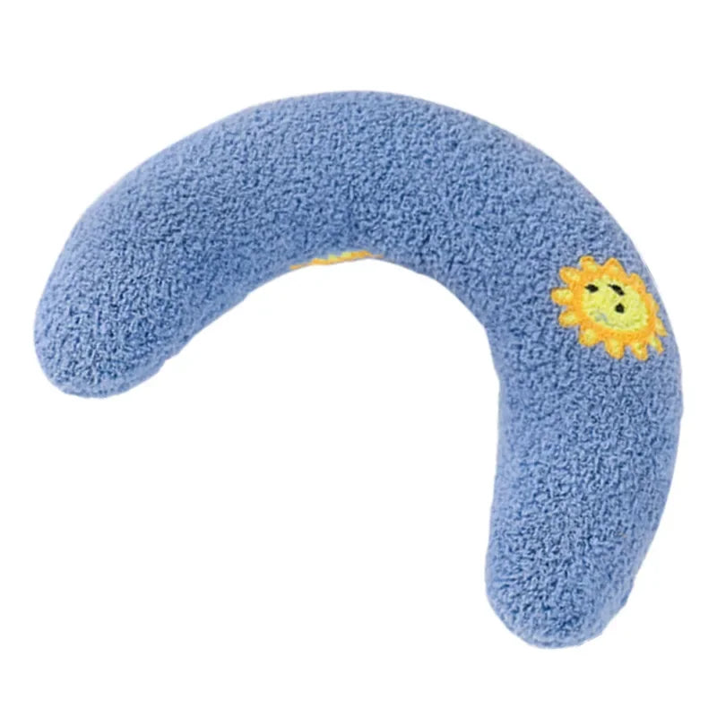 Cat Small Pillow Super Soft Half Donut Pet Calming Toy Joint