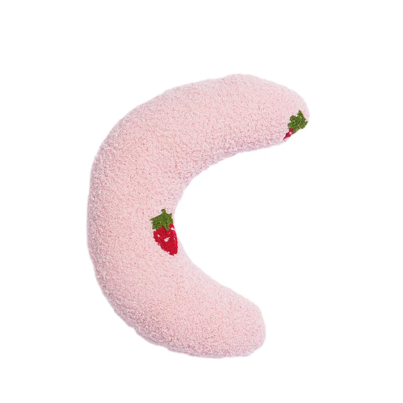 New 2026 Cat Moon Shaped Pillow Super Soft Plush Half Donut Pillow