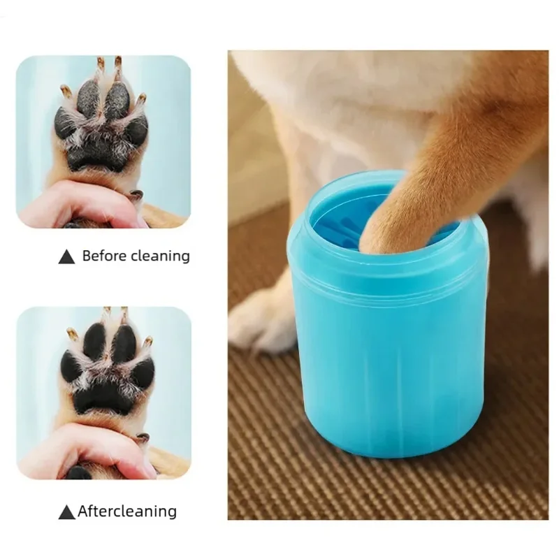 Dog Paw Cleaner Cup Soft Silicone Combs Portable Outdoor Pet Foot