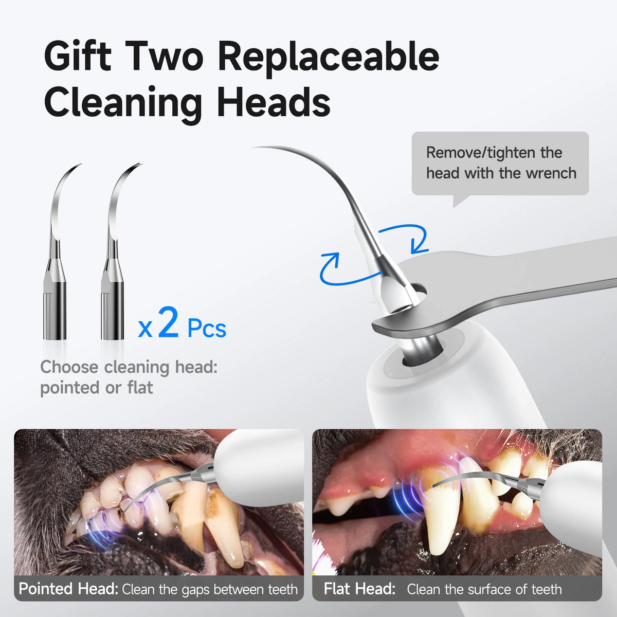 Pet Electric Teeth Cleaner Dog Cat Ultrasonic Dental Scaler Plaque Calculus Tartar Stains Remover Tooth Whitening Oral Cleaning
