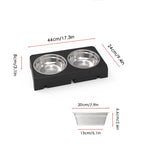 Booteely Elevated Dog Feeder Bowls Adjustable Raised Stand with