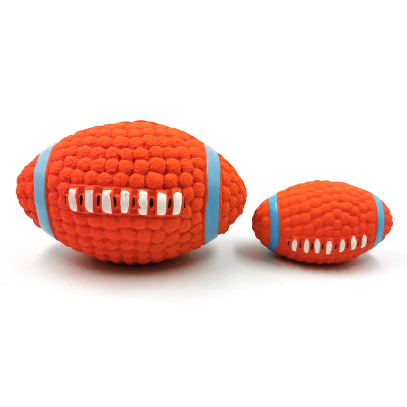 Dog Ball Toy for Small Medium Large Dogs Cat PUppy Squeaky Rugby