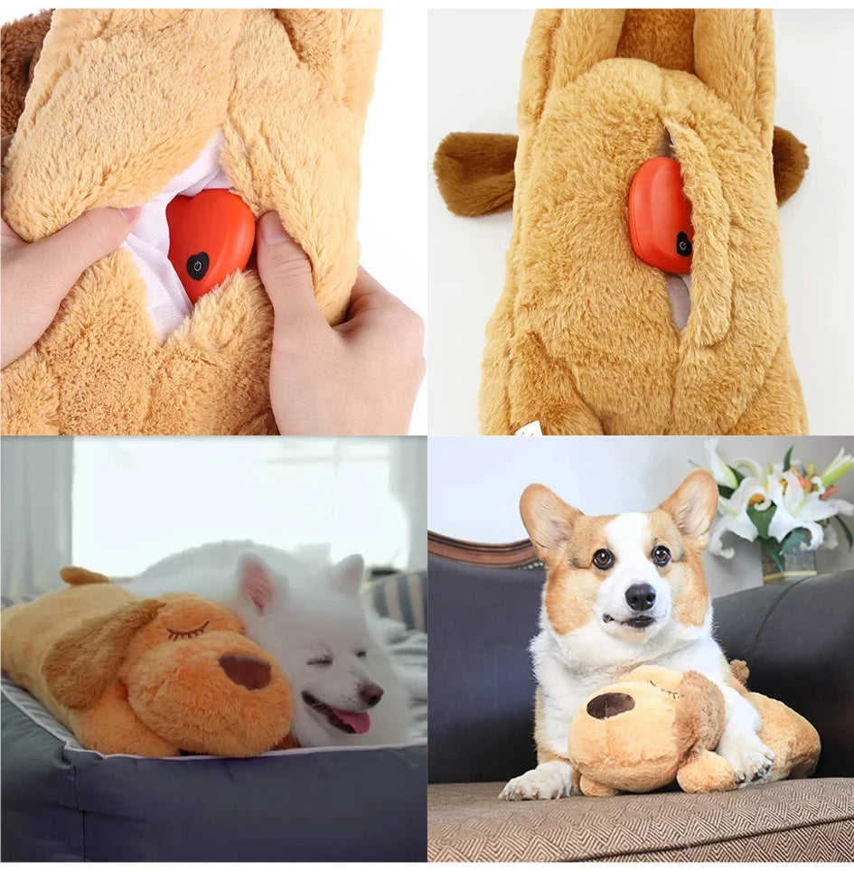 Plush Heartbeat Puppy Behavioral Training Toy Plush Pet Snuggle