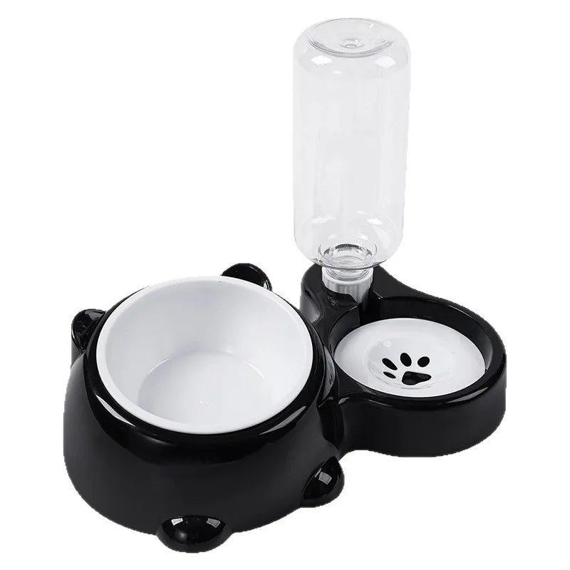 Pet Bowl 2-in-1 Auto Water Feeder, Tilted Elevated Cat Dog Bowl