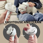 Upgraded Pet Steam Brush Spray Grooming Comb Hair Removal Cleaning