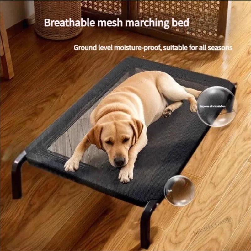 Cooling Elevated Dog Bed with Non-Slip Floor Protectors and