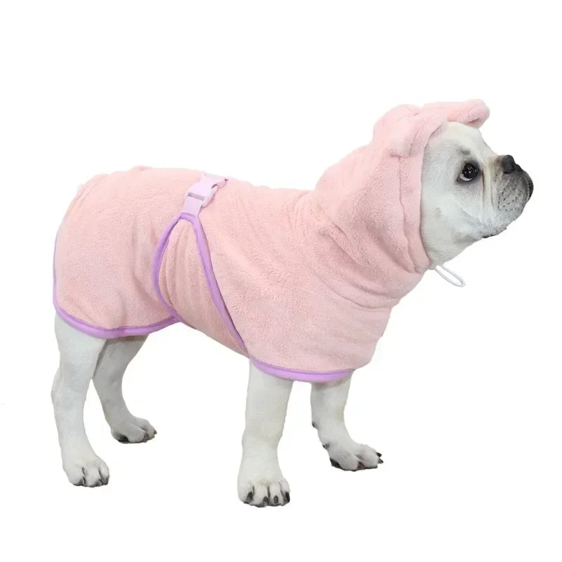 Bathrobe for Dogs Super ABSorbent Fast Drying Hooded Cute Pet
