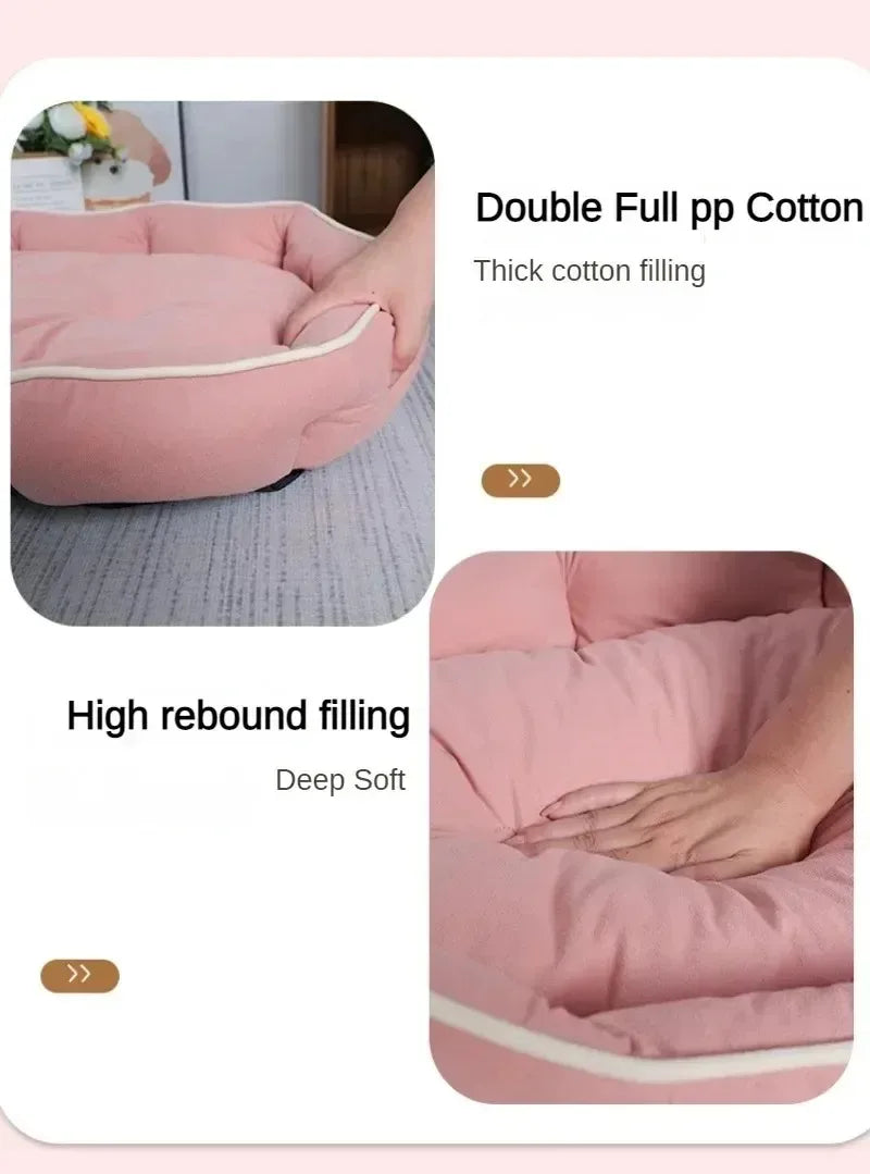 Dog Bed Orthopedic Plush Calming Sofa Pet Bed Donut Nest Soft