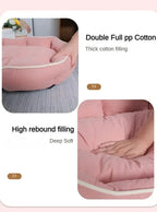 Dog Bed Orthopedic Plush Calming Sofa Pet Bed Donut Nest Soft
