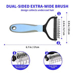 Pet Deshedding Brush Dog Cat Grooming Comb, Undercoat Fur Remover