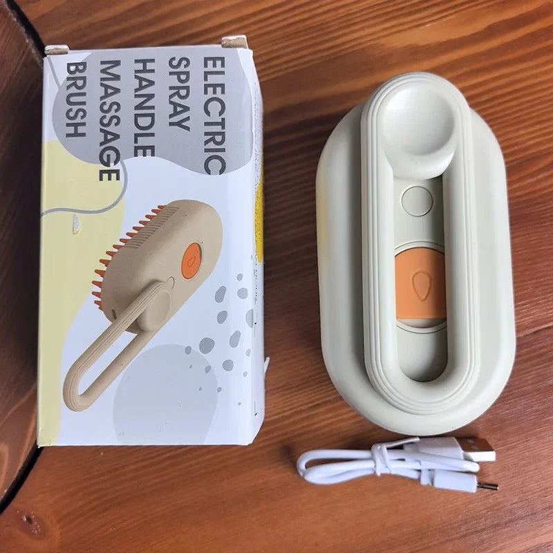 Pet Steam Brush Cat Dog Cleaning Steamy Spray Massage Beauty Comb