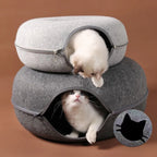 B-Tunnel Donut Cat Bed Interactive Tunnel Pet Felt Indoor Toys