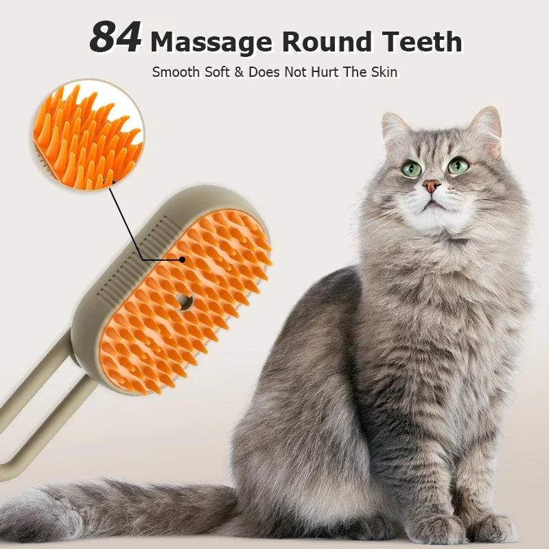 Steam Brush Cat Brush Cats Vaporizer Pet Hair Brush Remover Pets