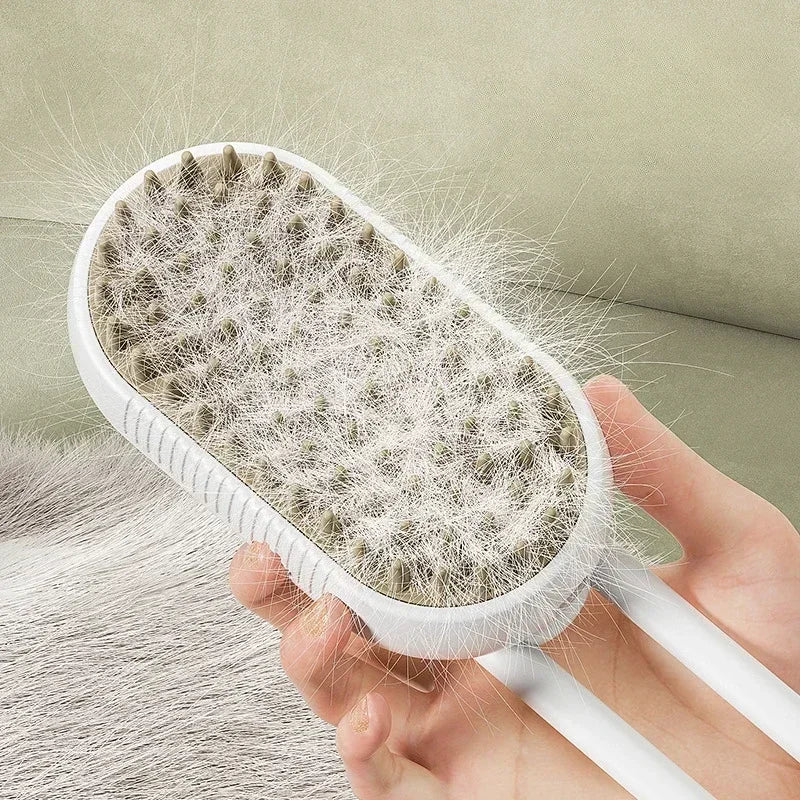 Pet Steam Brush Cat Dog Cleaning Steamy Spray Massage Beauty Comb
