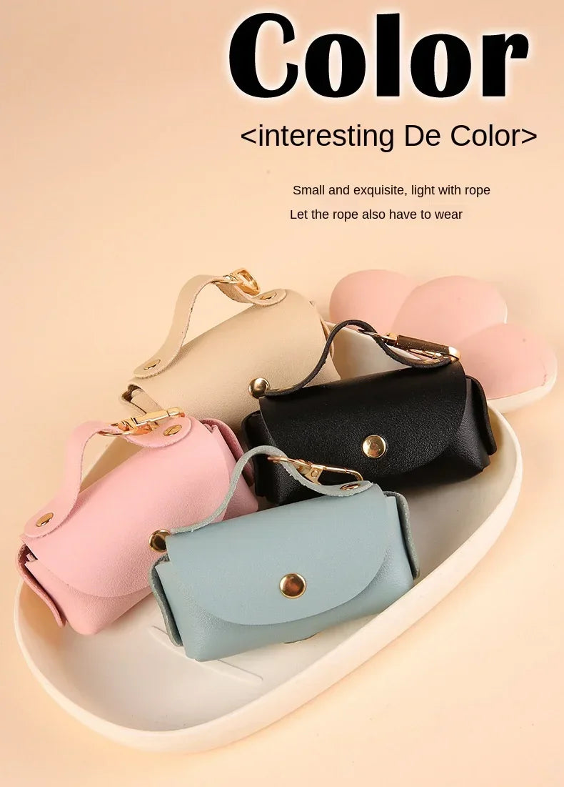 Faux Leather Portable Waste Bag Dispenser
