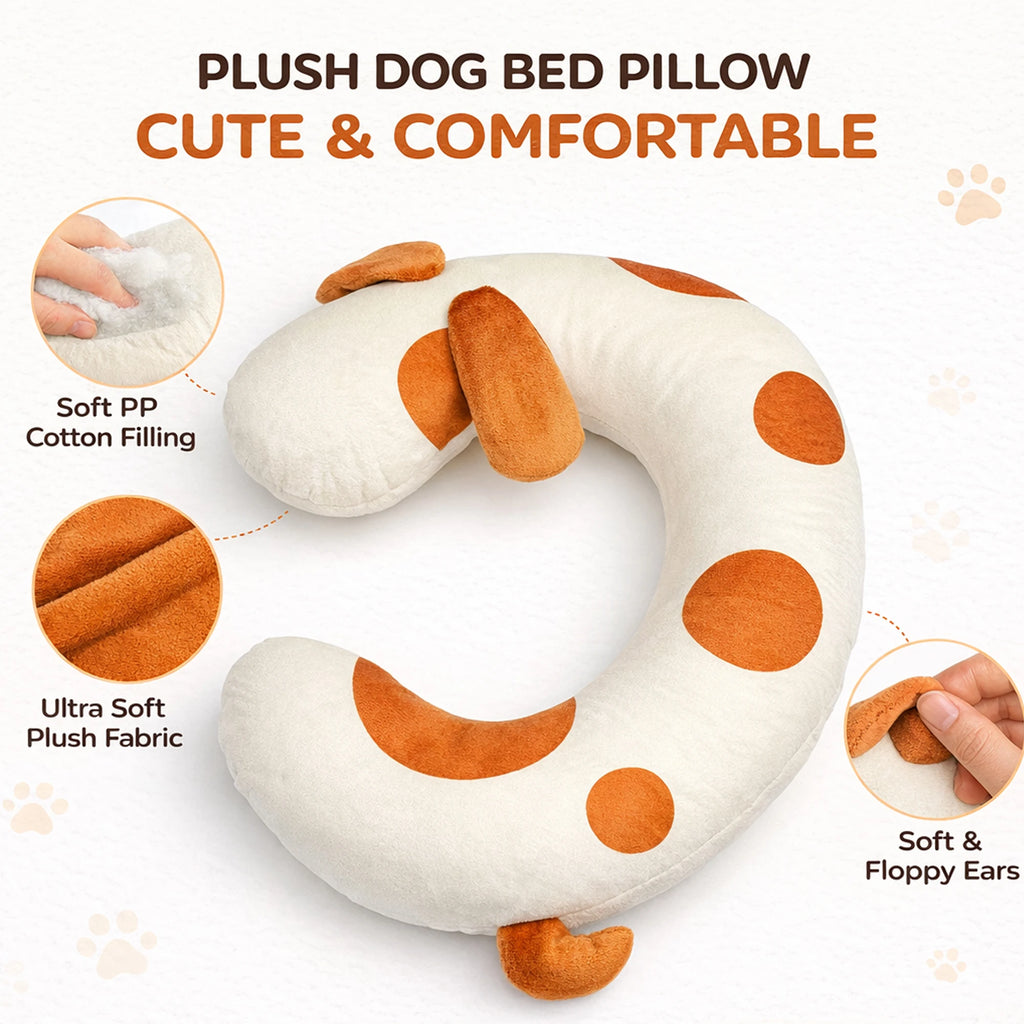 Dog Bed Pillow Soft Breathable Fabric Protects Spine Suitable