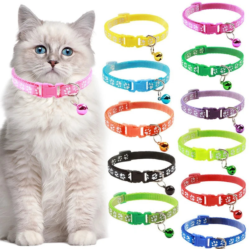 New Hot Pet for Cat Bell Collar Dog Print Cat Collar Multi-Color