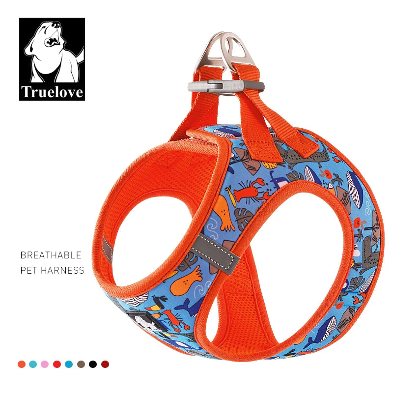 Truelove Pet Harness Soft Air Mesh Adjustable Reflective Pet Vest