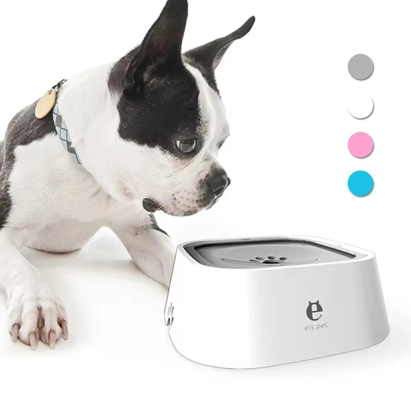 Dog Water Bowl Dog Feeders Slow Water Feeder No-Spill Pet Bowl