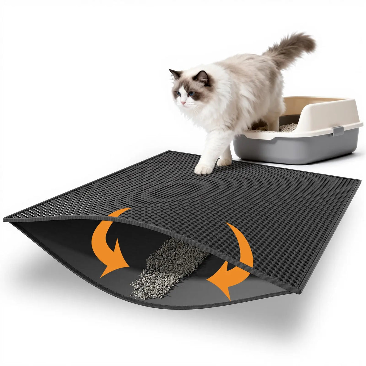 Cat Litter Mat, Honeycomb Double Layer Design, Eva Pad for Litter