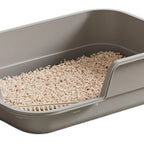 Semi Enclosed Cat Litter Box Anti Splashing Cat Toilet Sand Box