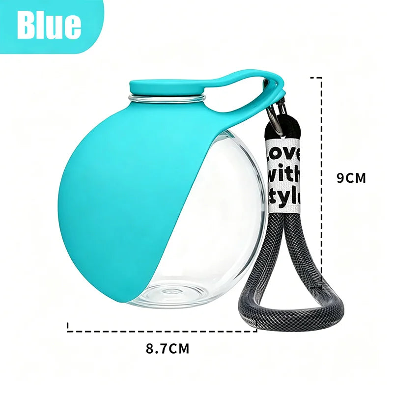 2-In-1 Portable Dog Water Bottle Foldable Silicone Dog Bowl