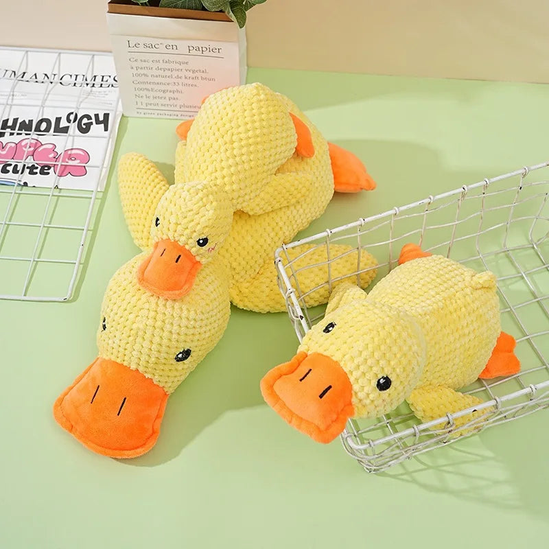 Little Yellow Duck Dog Toy Plush Companion Sleep, Bite Resistant