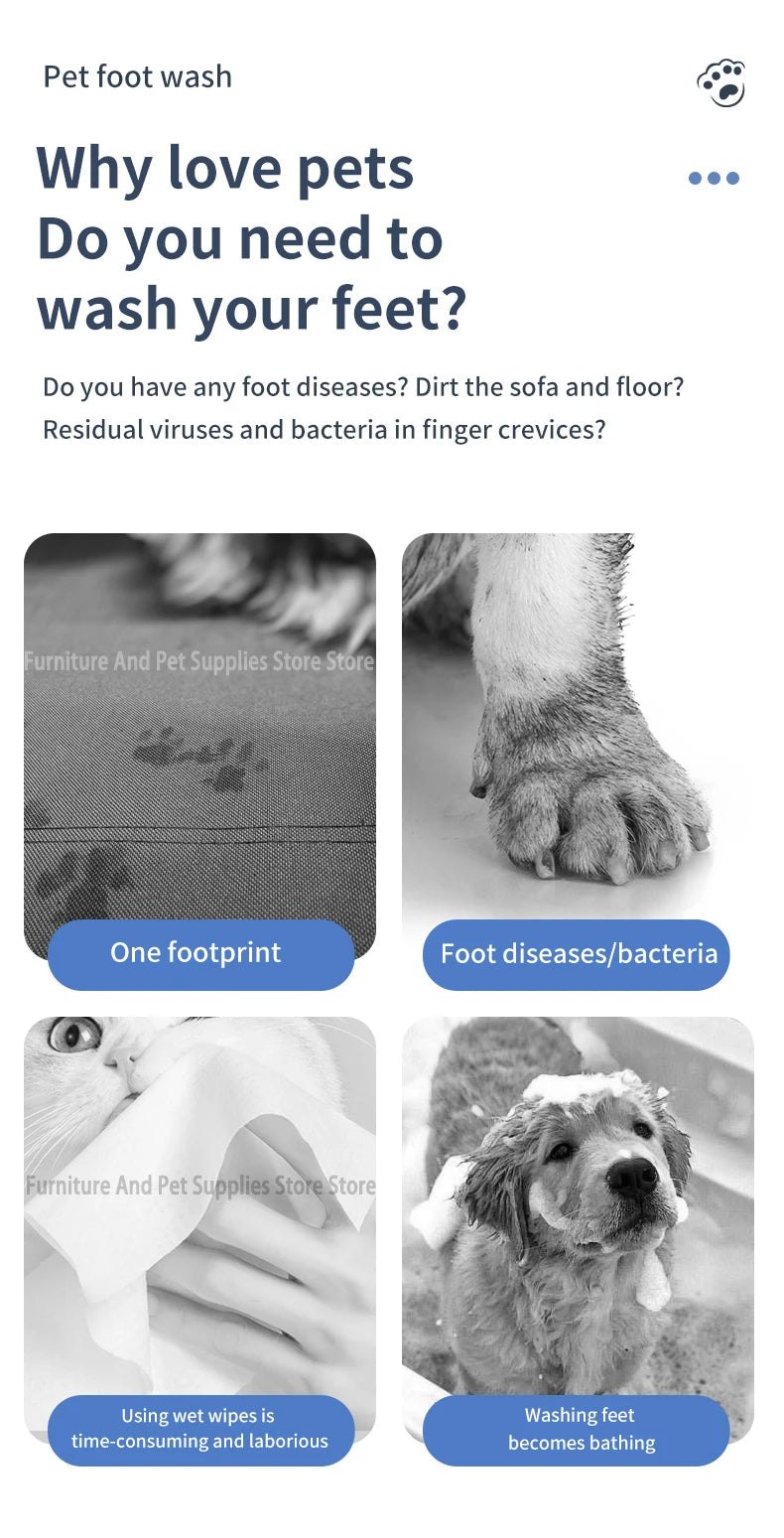 Pet Foot Washing Machine Electric Pet Paw Cleaner Automatic Dog