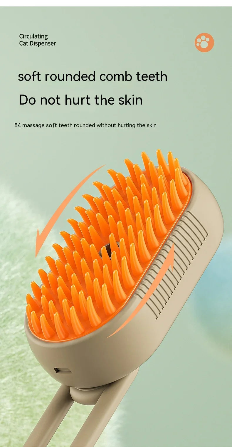 3 in 1 Pet Electric Steam Brush Cat and Dog Cleaning Spray Massage