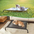 Cooling Elevated Dog Bed with Non-Slip Floor Protectors and