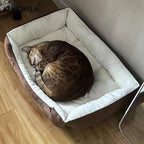 Orthopedic Plush Dog Bed High Rebound Comfortable Support White Pp