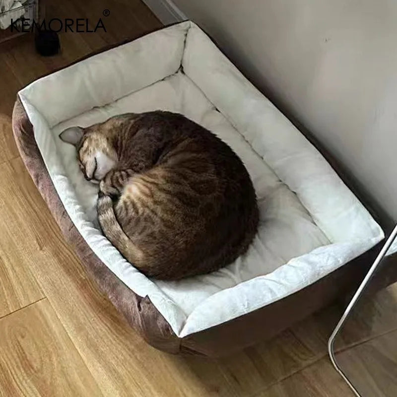 Orthopedic Plush Dog Bed High Rebound Comfortable Support White Pp